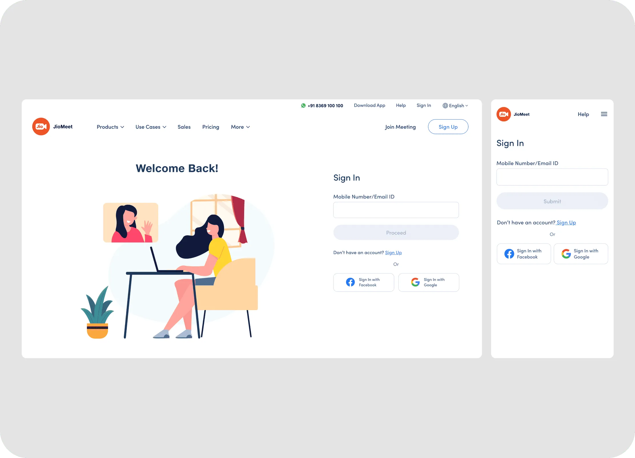 sign in page
